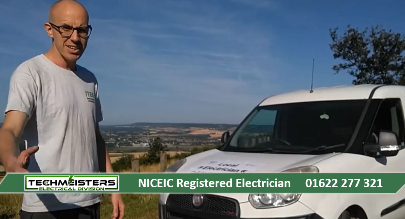 Registered electrician looking across from Bluebell Hill
