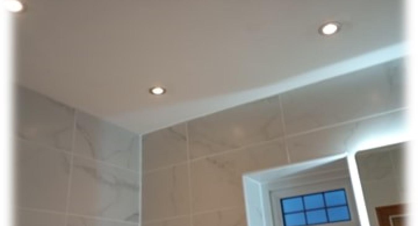 bathroom spotlights and electric mirror installed in Chatham, Kent