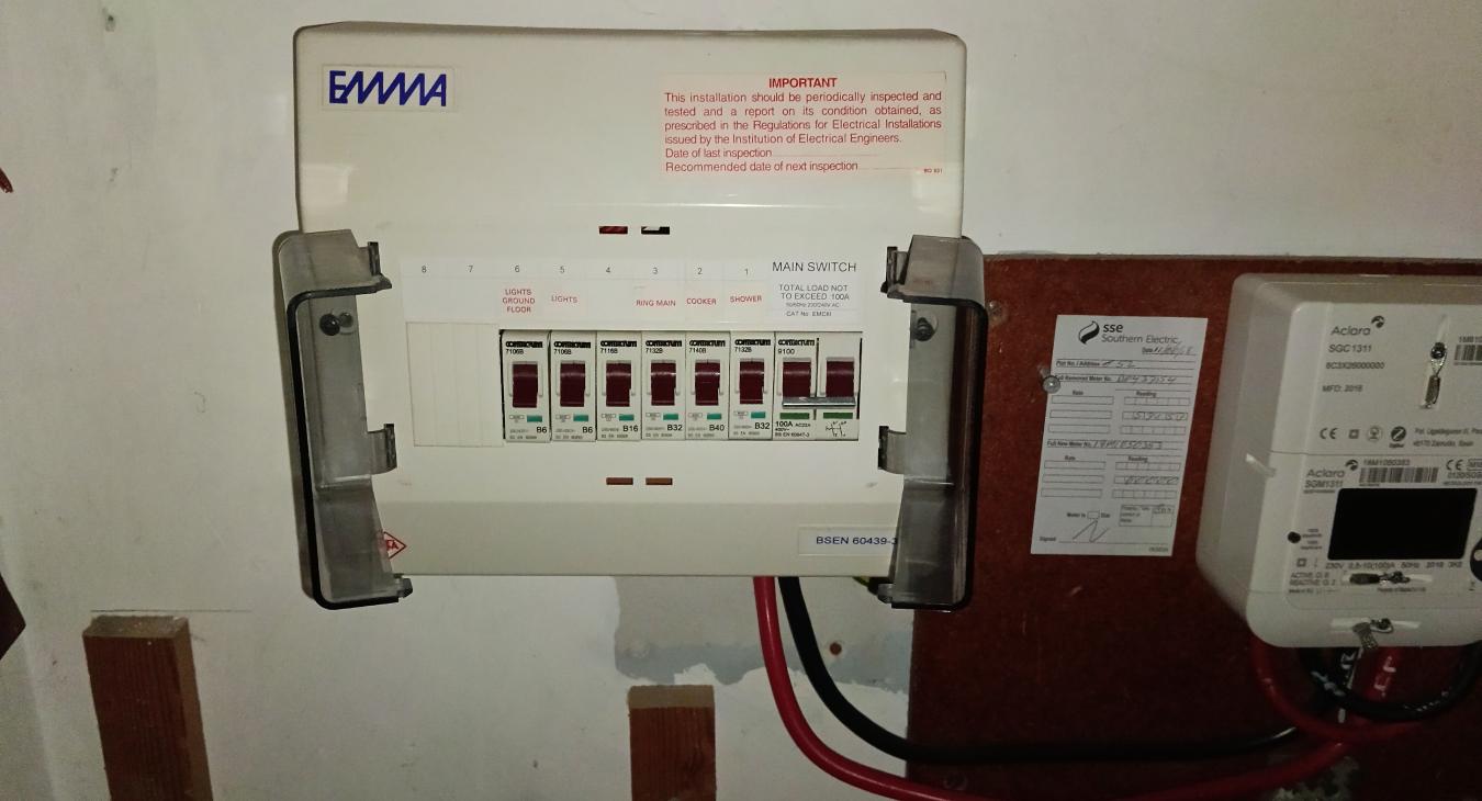 Old fuse board with no RCD protection needed updating in Downswood, Maidstone