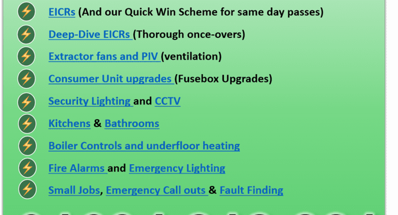Registered electricians in Medway & Maidstone - where we've worked