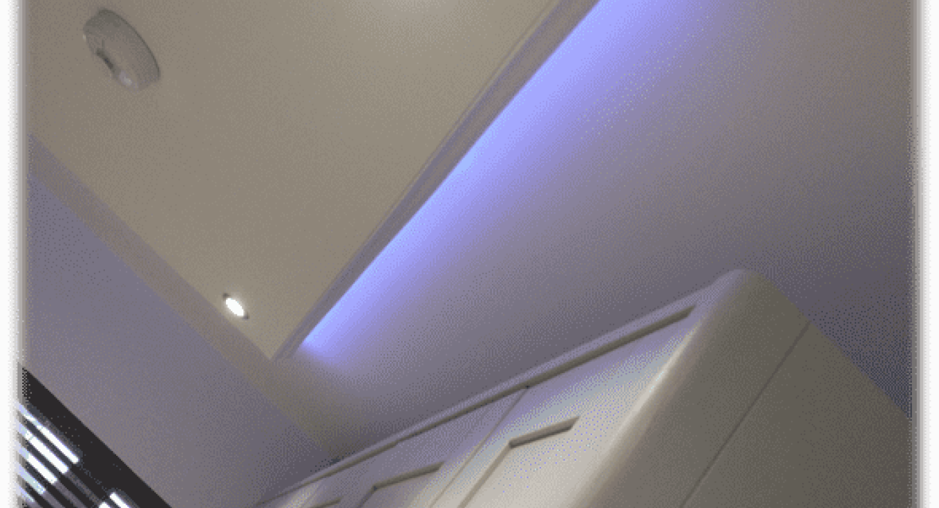 Kitchen mood lighting LED strip installed in Ashford Kent