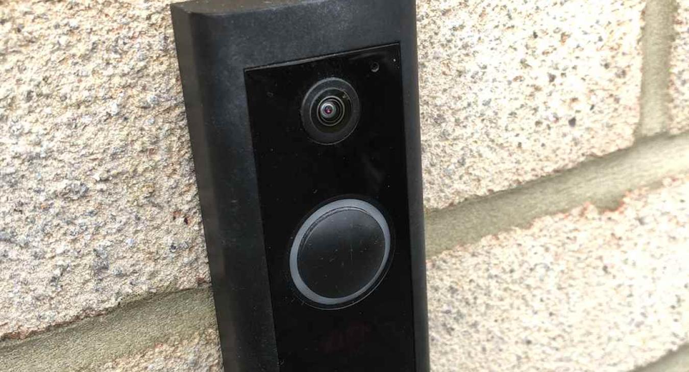 Ring doorbell installers in Medway fitted this Ring Pro 2 to a new porch