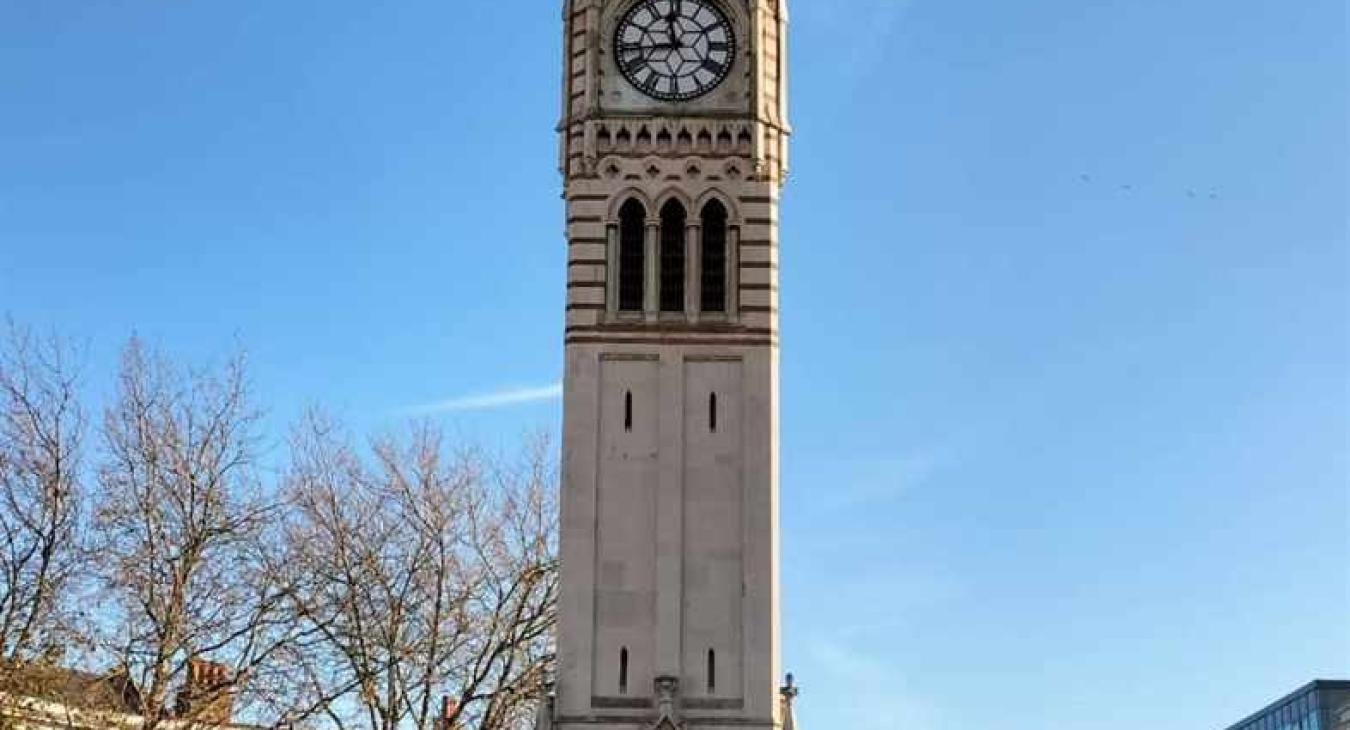 Registered electrician shows Gravesend clocktower in Kent