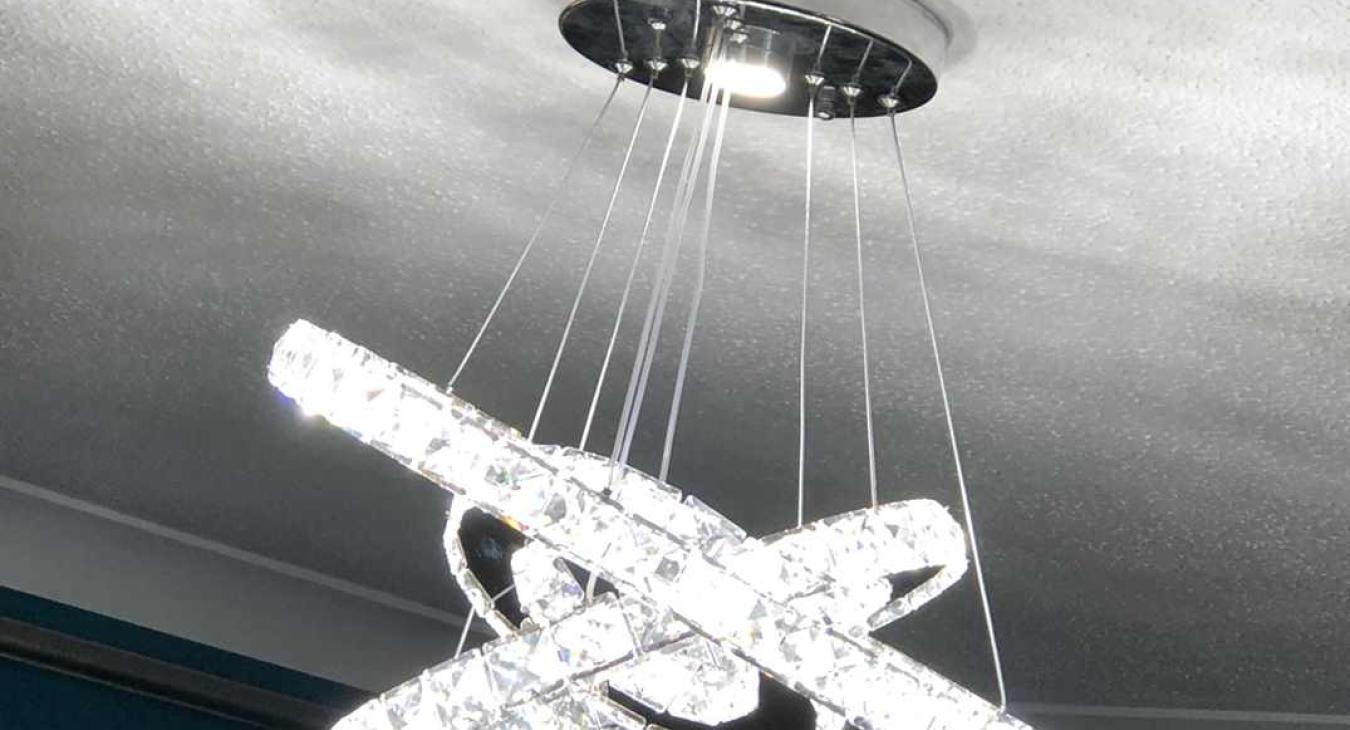 A take of this crystal ceiling light in all its glory