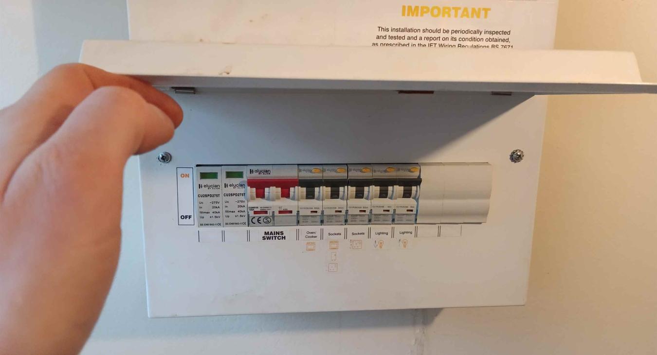 A shiny new 18th edition metal fuse box installed in Gillingham, Medway