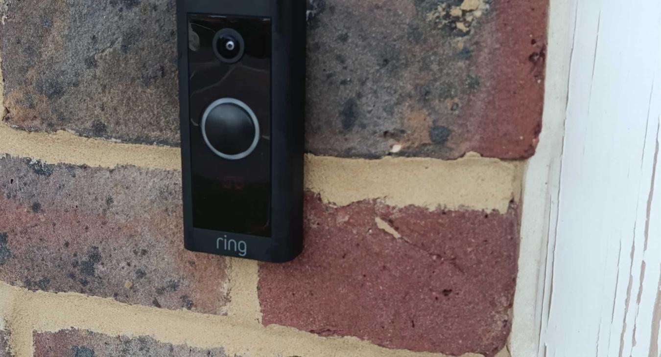 Closeup of the new Ring doorbell we installed in Headcorn, Ashford, Kent