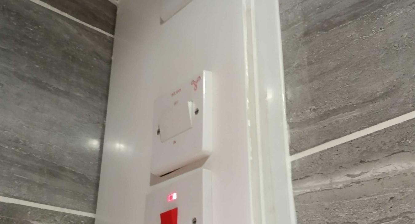 Bathroom electrics installed by NICEIC electrician in Hoo