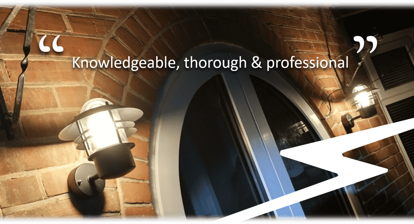 Registered electrician in Medway & Maidstone fitting outside security lights in Rochester