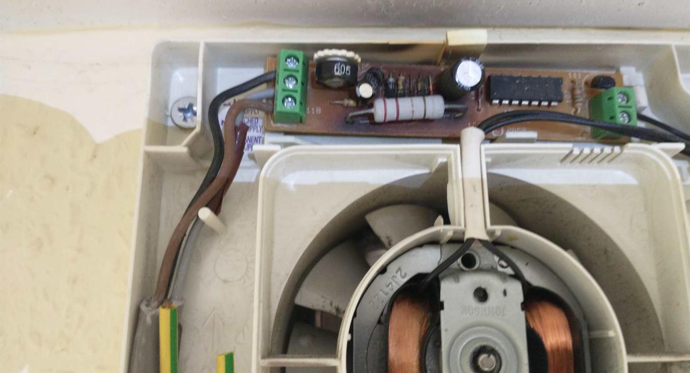 An extractor fan we investigated, which had a burnt out PCB