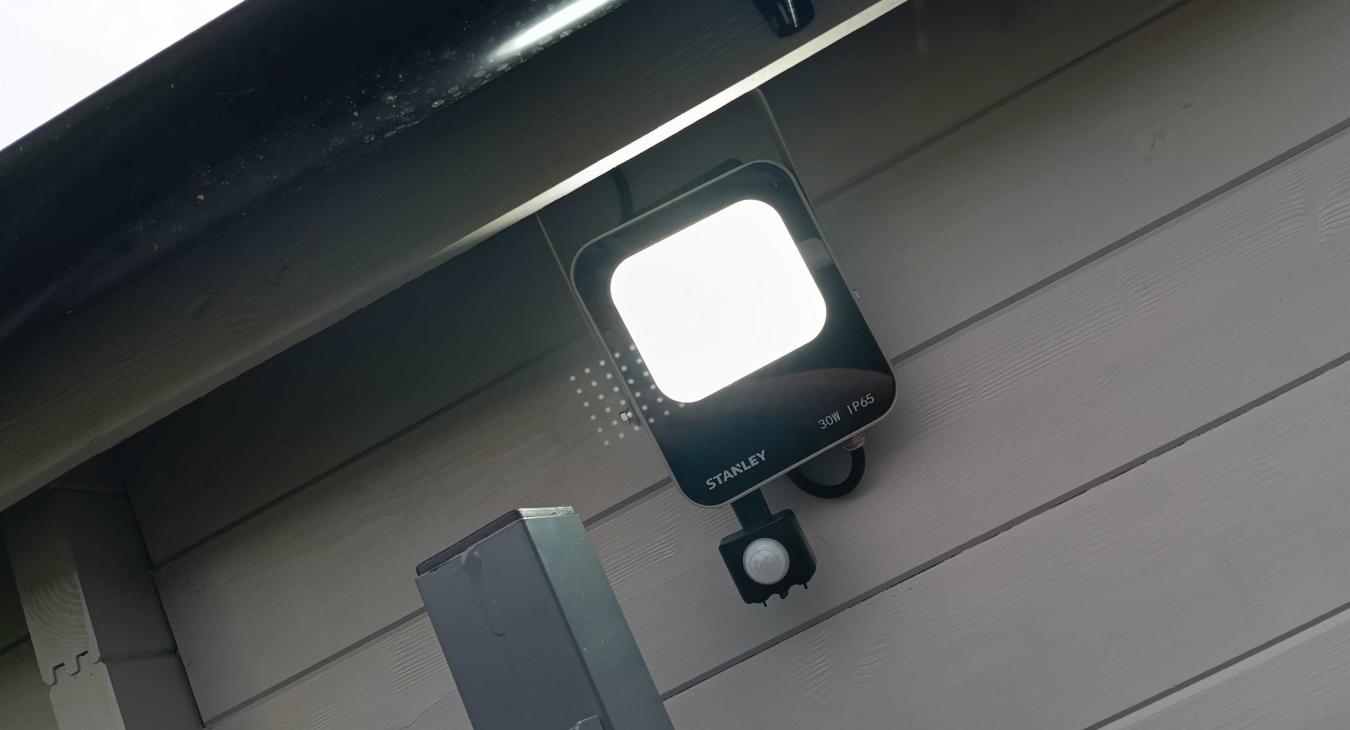 PIR motion sensor floodlight installed in Hoo, Rochester