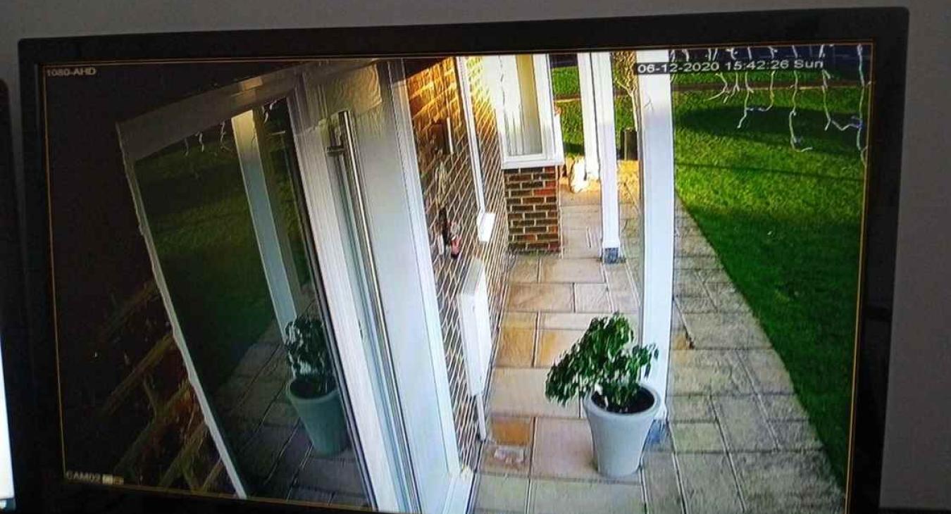 A CCTV system monitor we installed in Hempstead, Kent