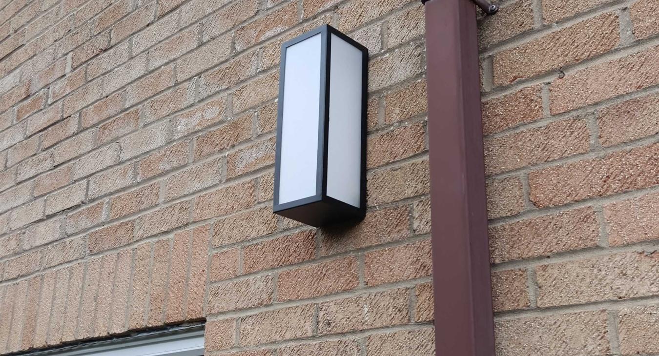 An LED outside we light fitted in Rochester, Kent