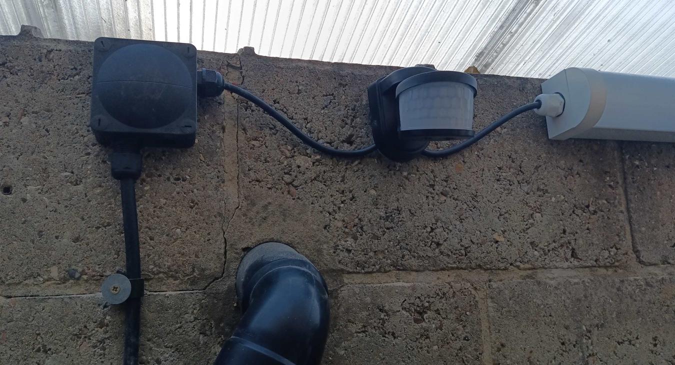 A PIR motion sensor and LED striplight we fitted in Rochester, kent