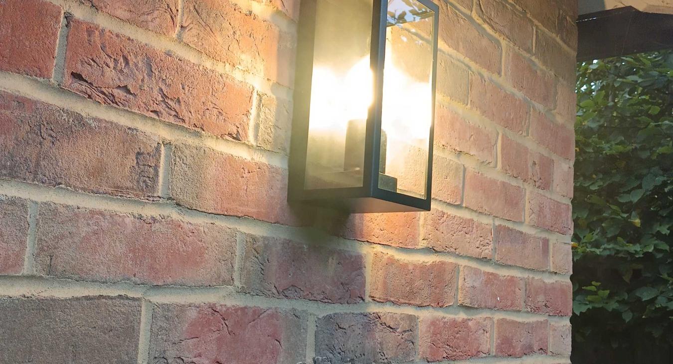 A brand new outside light fitted on the garage for our client in Sevenoaks