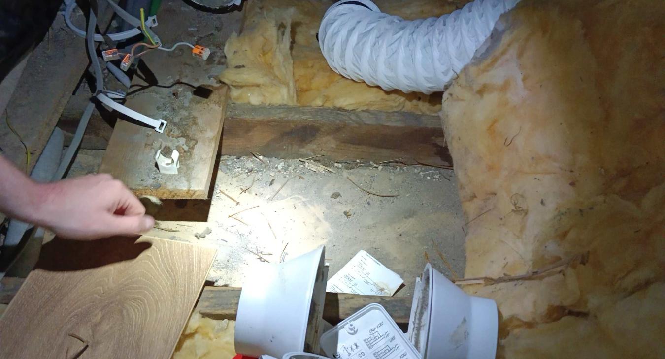 decommissioning and removing the old broken extractor fan