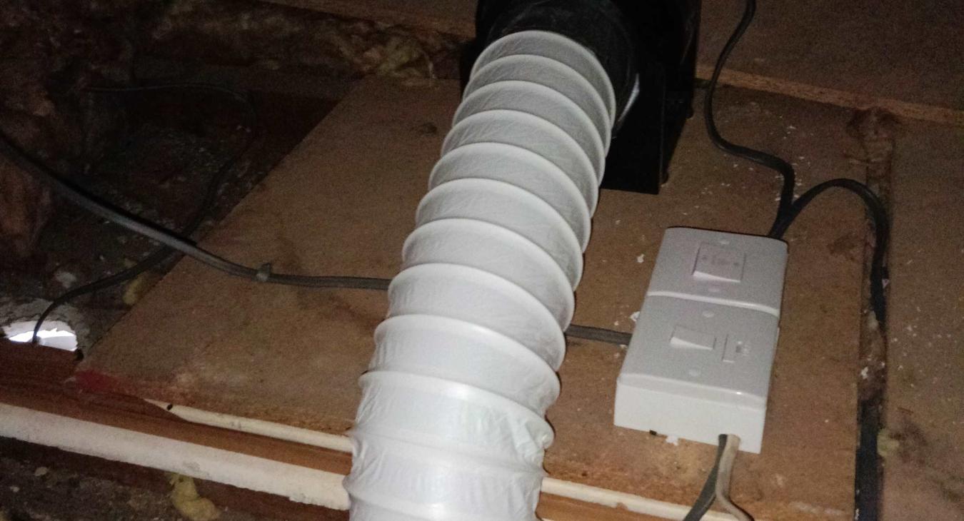 A very powerful bathroom extractor we recently did in Twydall, Gillingham this year