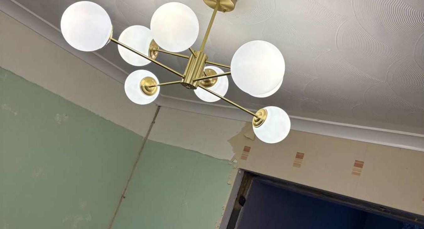 Just a small electrical job - installing a new ceiling light in Rochester, Kent