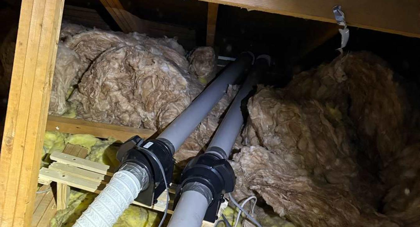 The new powerful extractor fan system we replaced in Hoo, Kent