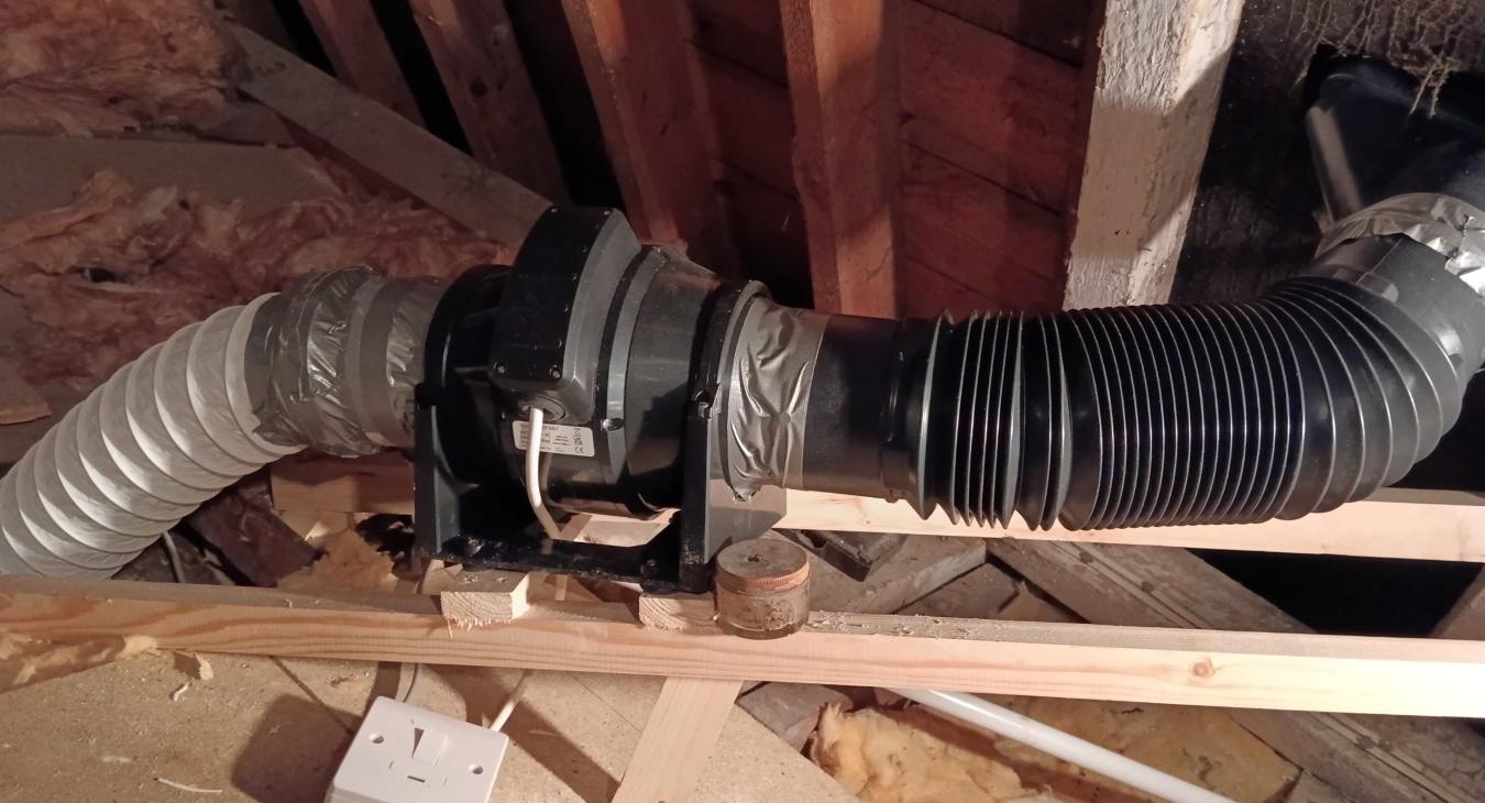 powerful extractor fan installed for en-suite in Tunbridge Wells
