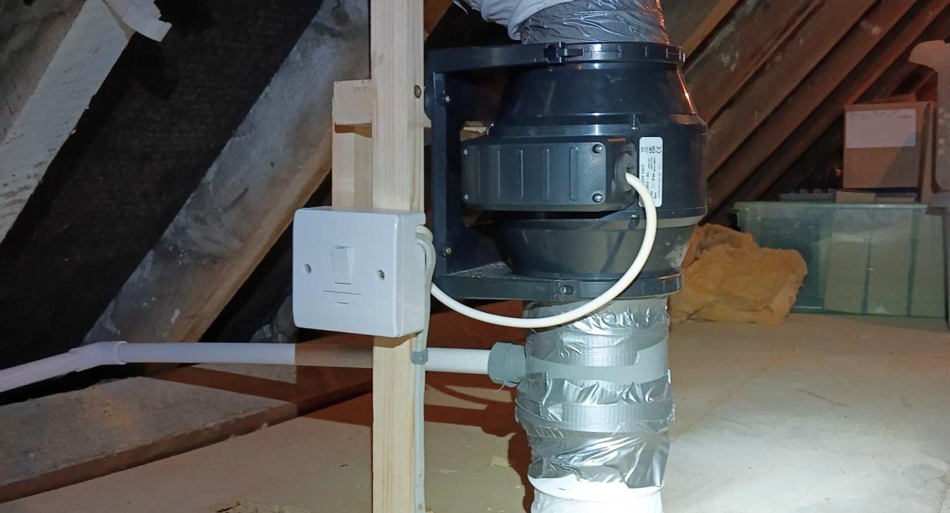 powerful bathroom extractor installed in Tunbridge Wells, Kent