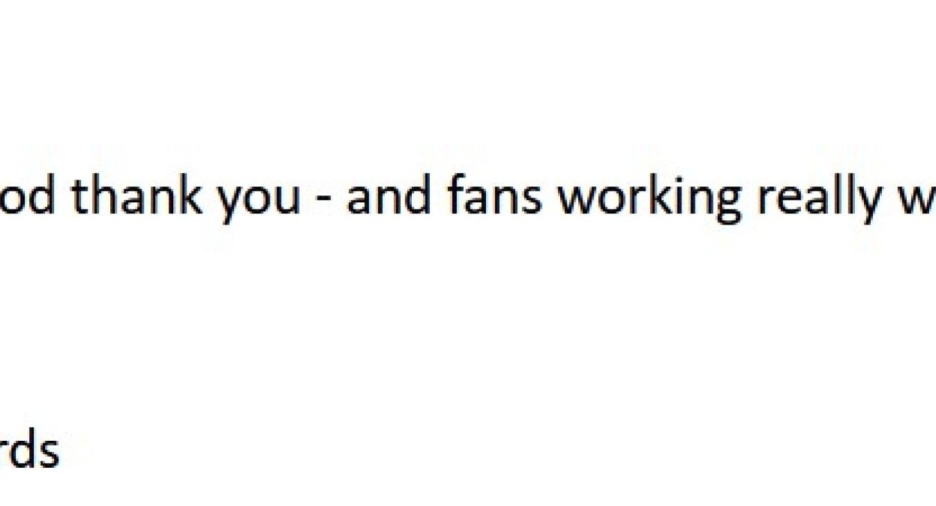 Good feedback from client with new extractor fans in Tunbridge Wells