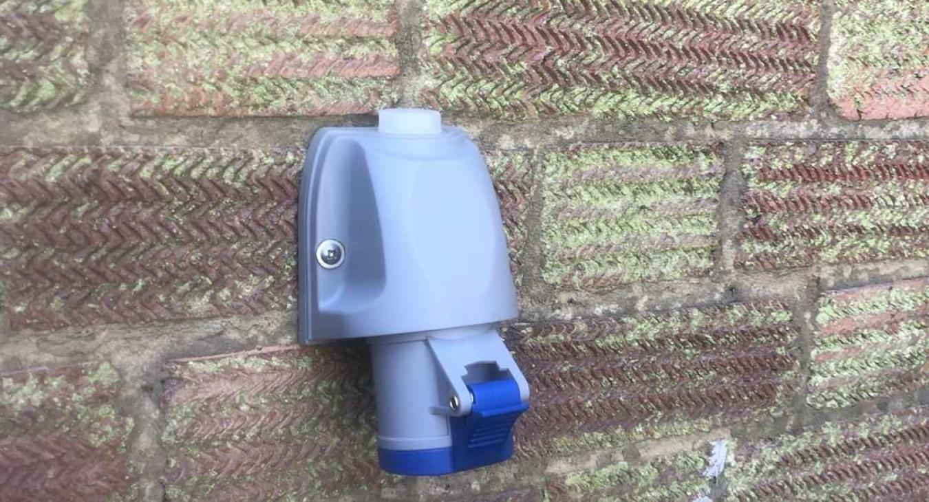 commando socket installed at workshop for clients with leisure vehicles