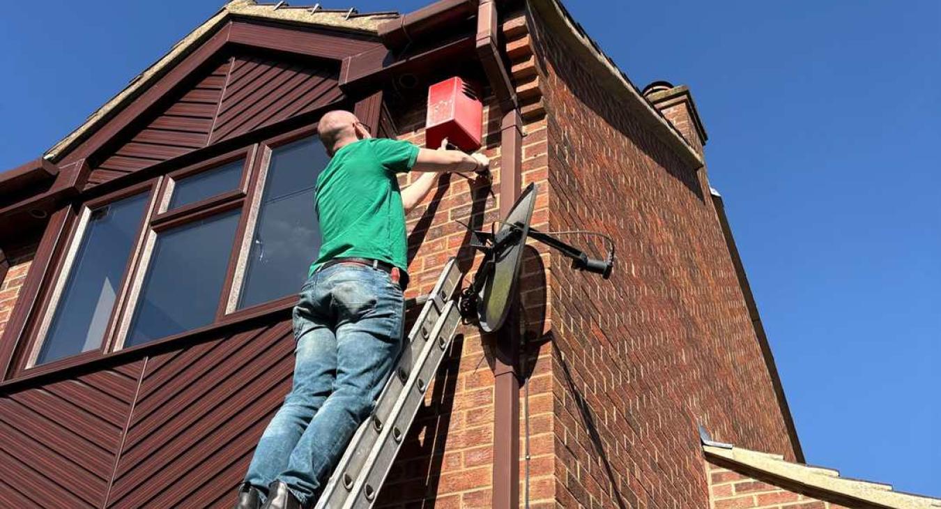 disabling a security alarm for a client in walderslade woods in kent
